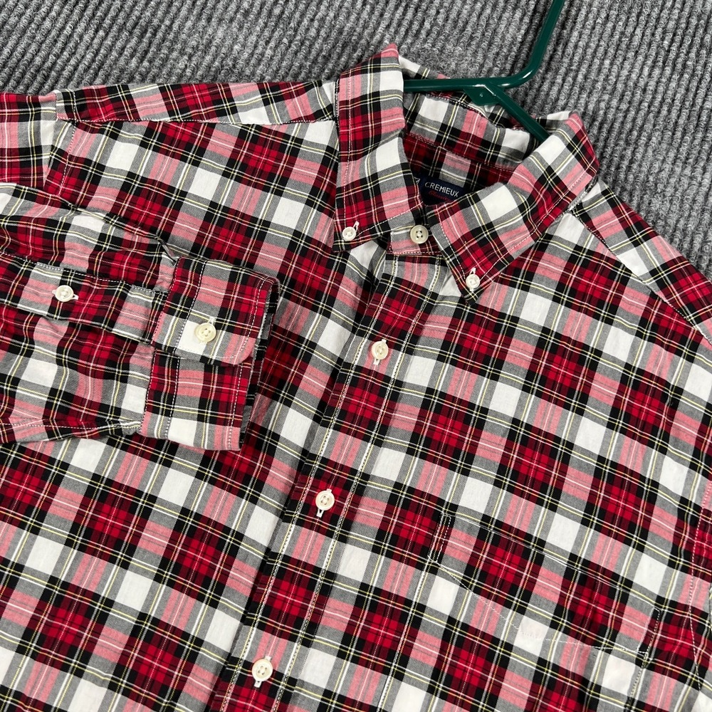 Cremieux Classics Shirt Mens Large Red Plaid Long Sleeve Button Down Casual